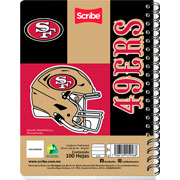 Foto de Cuaderno Profesional Scribe Nfl Doble Espiral 100 Hojas Raya 