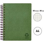Foto de Cuaderno profesional Senfort Eco espiral cuadro chico 80 hojas verde 