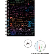 Foto de Cuaderno profesional Senfort Maths color espiral cuadro chico 100 hojas 