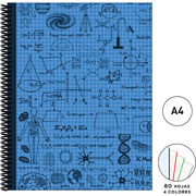 Foto de Cuaderno Profesional Senfort Maths Cuadro Chico Azul 80 Hojas 