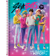 Foto de Cuaderno Profesional Tilibra Guerreras K-POP 80 Hojas Cuadrícula 5 mm 