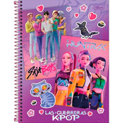 Foto de Cuaderno Profesional Tilibra Guerreras K-POP 80 Hojas Cuadrícula 5 mm 