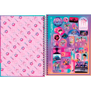 Foto de Cuaderno Profesional Tilibra Guerreras K-POP 80 Hojas Cuadrícula 5 mm 