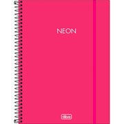 Foto de Cuaderno Profesional Tilibra Neon 160 Hojas Raya Rosa 