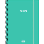 Foto de Cuaderno Profesional Tilibra Neon 160 Hojas Raya Turquesa 