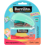 Foto de Engrapadora Mini Barrilito Colores Pastel Con 1 Pieza 