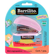 Foto de Engrapadora Mini Barrilito Colores Pastel Con 1 Pieza 