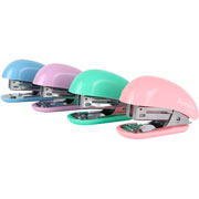 Foto de Engrapadora Mini Barrilito Colores Pastel Con 1 Pieza 