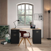 Foto de Escritorio Alterego Bristol Bintou 1E15026 negro/roble 