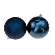 Foto de Esfera navidad KMK 22186 10cm azul marino con 4 piezas