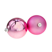 Foto de Esfera navidad KMK 22301 10cm rosa con 4 piezas
