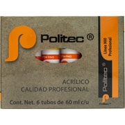 Foto de Estuche Carton Acrilico Politec L-900 6Pz De 60Ml 