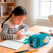 Foto de Estuche Escolar American 3D Molang and Piu Piu Verde 
