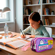 Foto de Estuche Escolar American Molang and Piu Piu Morado 