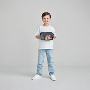 Foto de Estuche Escolar Bowser Gris Chenson Mb70982 