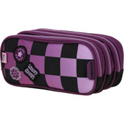 Foto de Estuche Escolar Chenson Happy Girl Cuadros Negro 