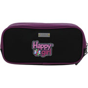 Foto de Estuche Escolar Chenson Happy Girl Cuadros Negro 