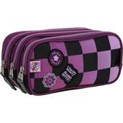 Foto de Estuche Escolar Chenson Happy Girl Cuadros Negro 