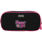 Foto de Estuche Escolar Chenson Happy Girl Negro Fucsia 