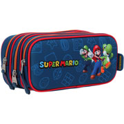 Foto de Estuche Escolar Chenson Mario Bros Y Luigi Azul 
