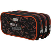 Foto de Estuche Escolar Chenson Miles Morales Negro/Rojo 
