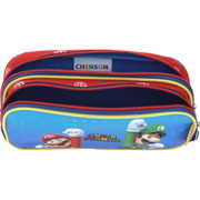 Foto de Estuche escolar doble Chenson MB65705-9 Mario Bros azul 