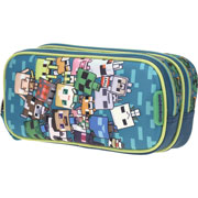 Foto de Estuche escolar doble Chenson MC65591-G Minecraft verde 