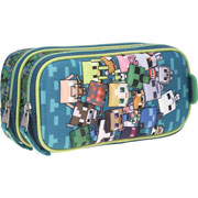Foto de Estuche escolar doble Chenson MC65591-G Minecraft verde 