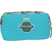 Foto de Estuche escolar doble Chenson MC65608-9 Minecraft azul 