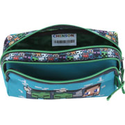 Foto de Estuche escolar doble Chenson MC65608-9 Minecraft azul 