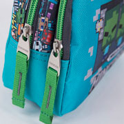 Foto de Estuche escolar doble Chenson MC65608-9 Minecraft azul 