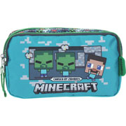 Foto de Estuche escolar doble Chenson MC65608-9 Minecraft azul 