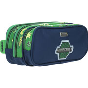 Foto de Estuche escolar doble Chenson MC65615-G Minecraft verde 