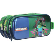Foto de Estuche escolar doble Chenson MC65615-G Minecraft verde 