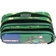 Foto de Estuche escolar doble Chenson MC65615-G Minecraft verde 