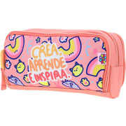 Foto de Estuche Escolar Happy Girl Naranja Chenson Vb70813 