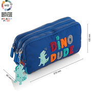 Foto de Estuche Escolar Mqr Fun Dino Triple 