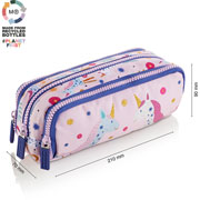 Foto de Estuche Escolar Mqr Unicorn Triple 