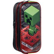 Foto de Estuche Escolar Ruz Minecraft 3D Negro 