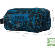 Foto de Estuche Escolar Totto Ac52 Agapec Azul /Negro 