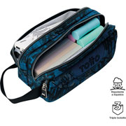 Foto de Estuche Escolar Totto Ac52 Agapec Azul /Negro 