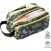 Foto de Estuche Escolar Totto Ac52 Agapec Gris/Amarillo 
