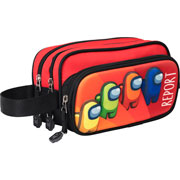 Foto de Estuche escolar triple Yadatex AMG027 Among Us rojo 