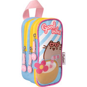 Foto de Estuche escolar triple Yadatex PSH057 Pusheen azul 