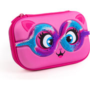 Foto de Estuche Escolar Zipit Silicón Glasses Rosa 