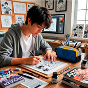 Foto de Estuche Multiusos American Evangelion Kanji Marino 