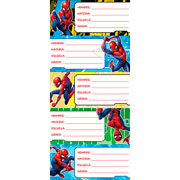 Foto de Etiqueta Escolar Spider Man Clasico Granmark 128 Con 10 Piezas 