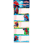 Foto de Etiqueta Escolar Spider Man Clasico Granmark 128 Con 10 Piezas 