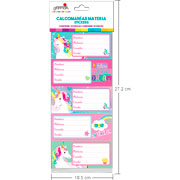 Foto de Etiqueta Escolar Unicornio Magico Granmark 128 Con 10 Piezas 