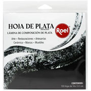 Foto de Hoja De Plata Para Decoración (Imitación) Con 100 Piezas 